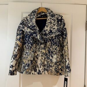 Donna Karan Metallic Jacquard Jacket